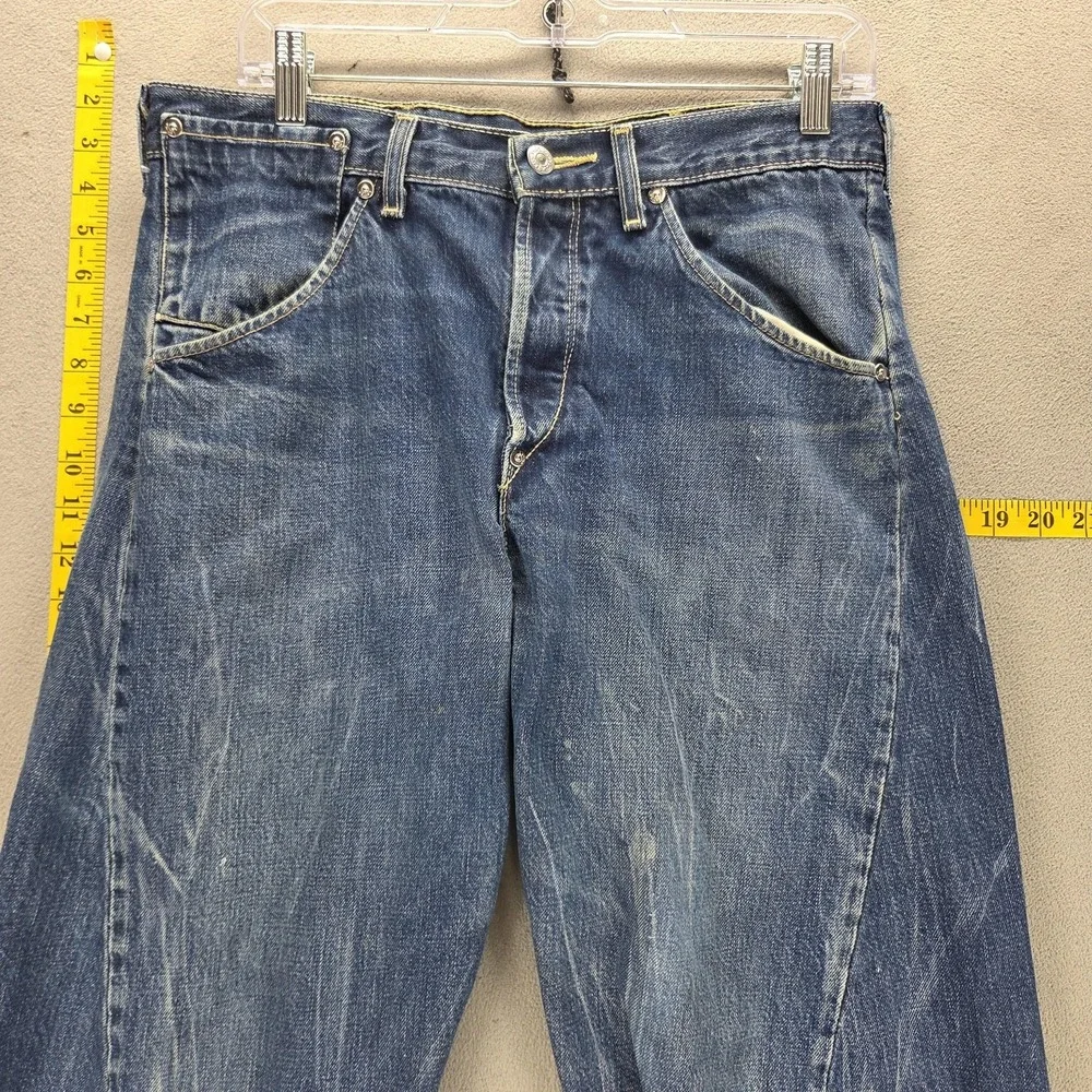 Vintage Levis Engineered Jeans Mens 30x32 Blue Twisted Buckle Back One Pocket
